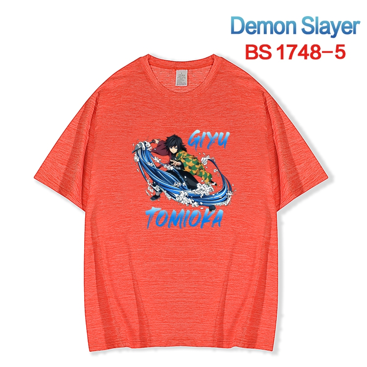 Demon Slayer Kimets ice silk cotton loose and comfortable T-shirt from XS to 5XL  BS-1748-5