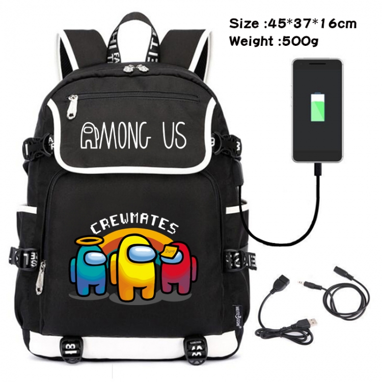 Among-us Game Peripheral Flip Data Cable Backpack 45X37X16CM