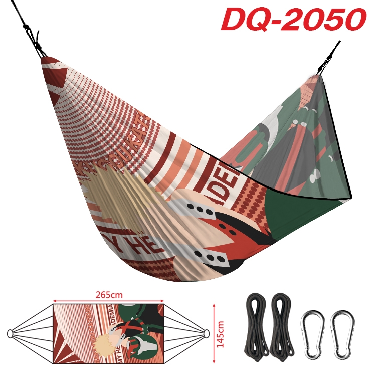 My Hero Academia Outdoor full color watermark printing hammock 265x145cm DQ-2050