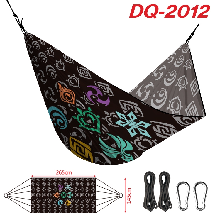 Genshin Impact Outdoor full color watermark printing hammock 265x145cm  DQ-2012