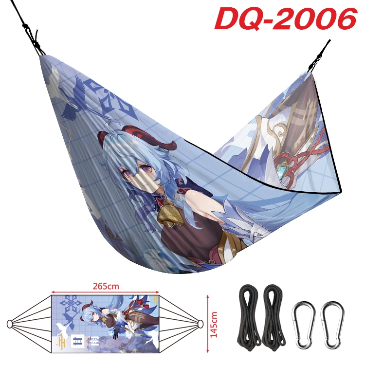 Genshin Impact Outdoor full color watermark printing hammock 265x145cm  DQ-2006