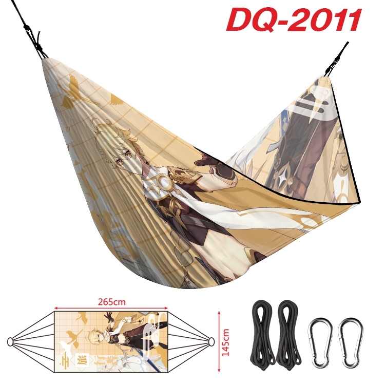 Genshin Impact Outdoor full color watermark printing hammock 265x145cm  DQ-2011
