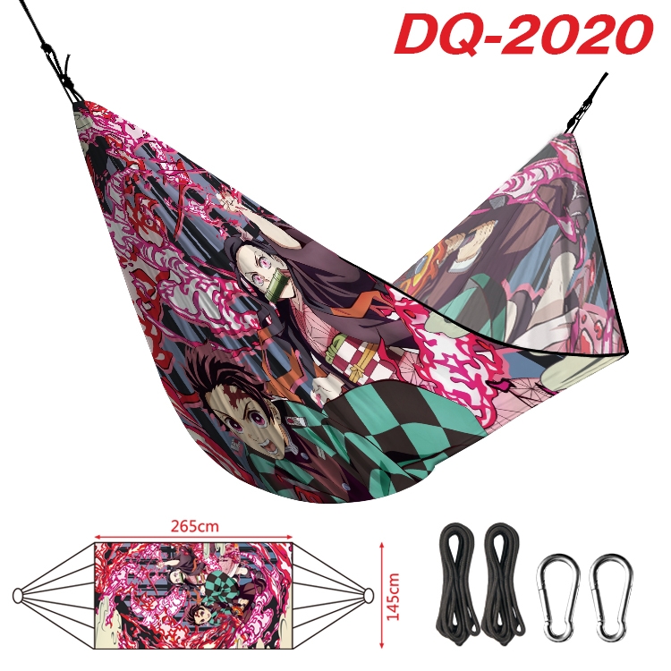 Demon Slayer Kimets Outdoor full color watermark printing hammock 265x145cm DQ-2020