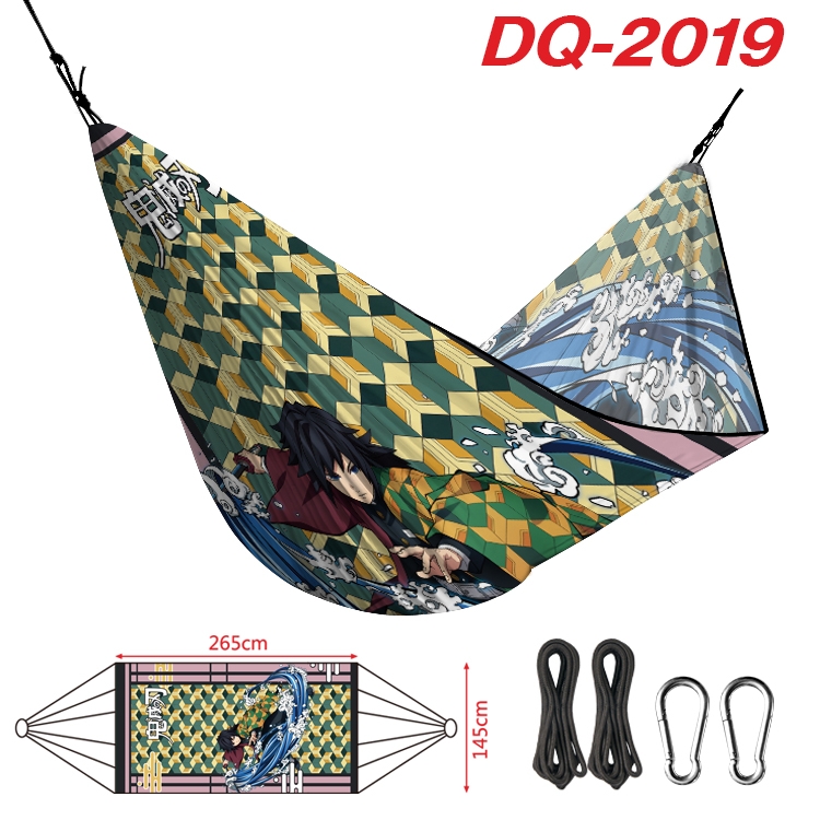 Demon Slayer Kimets Outdoor full color watermark printing hammock 265x145cm DQ-2019