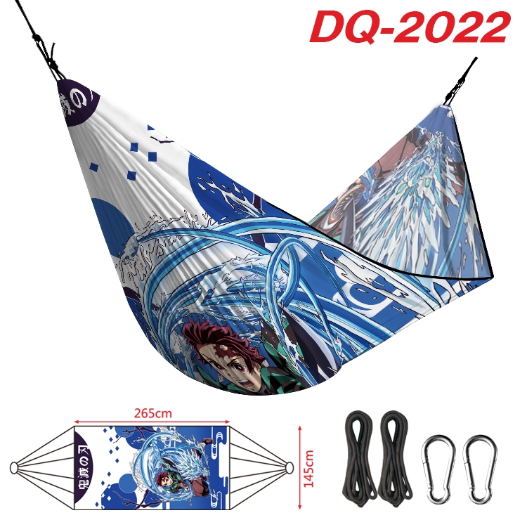 Demon Slayer Kimets Outdoor full color watermark printing hammock 265x145cm DQ-2022