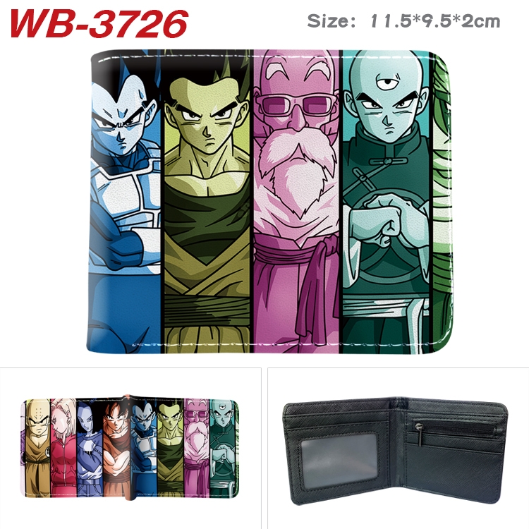 DRAGON BALL  Anime color book two-fold leather wallet 11.5X9.5X2CM  WB-3726A