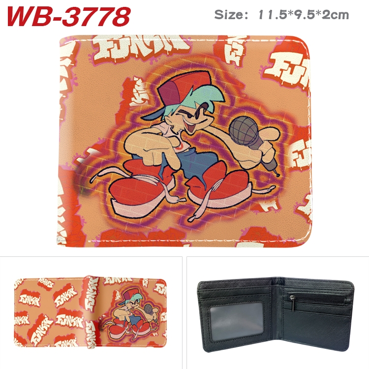 Friday Night  Anime color book two-fold leather wallet 11.5X9.5X2CM  WB-3778A