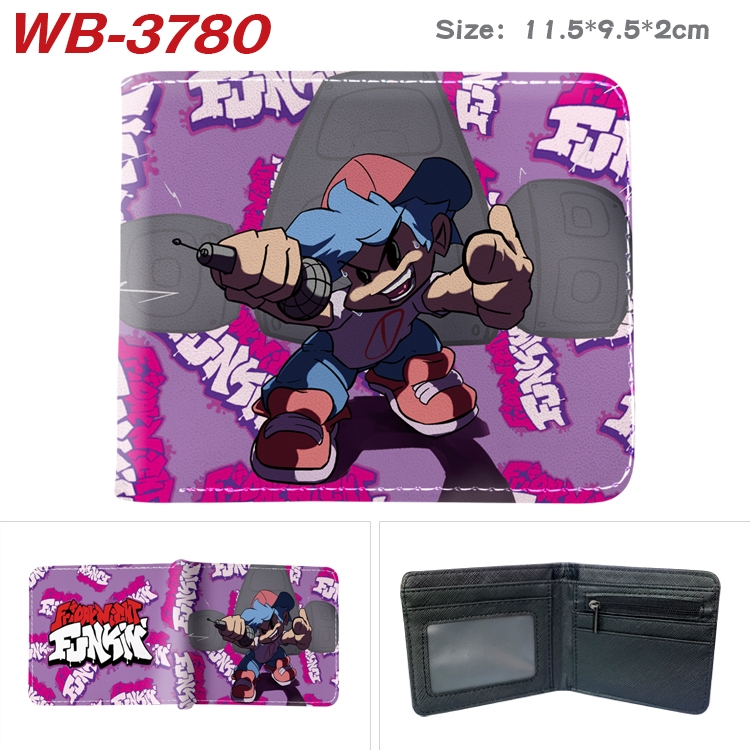 Friday Night  Anime color book two-fold leather wallet 11.5X9.5X2CM  WB-3780A