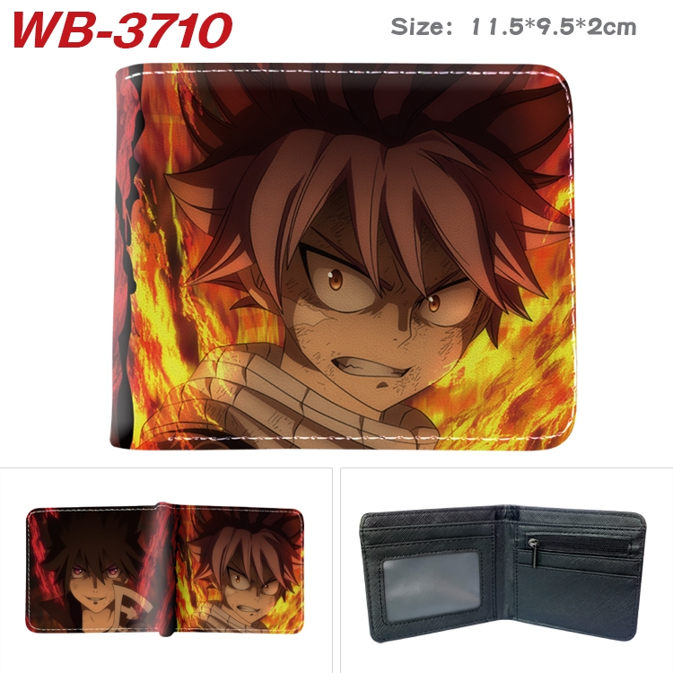 Fairy tail Anime color book two-fold leather wallet 11.5X9.5X2CM  WB-3710A