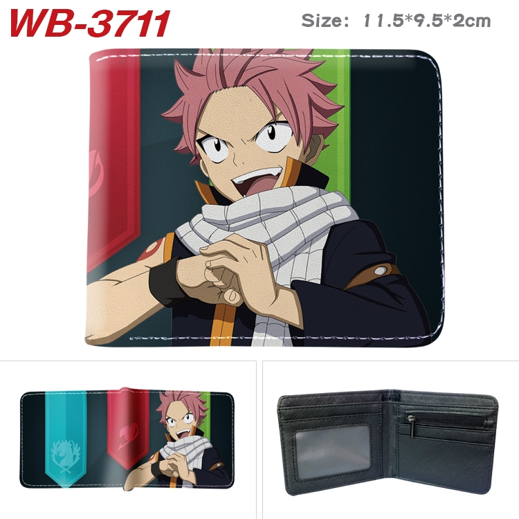 Fairy tail Anime color book two-fold leather wallet 11.5X9.5X2CM WB-3711A