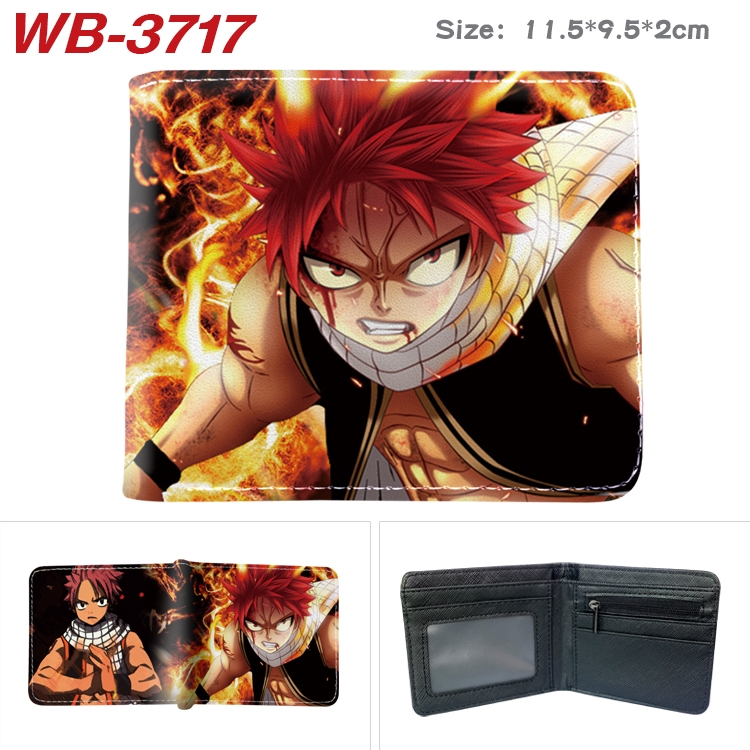 Fairy tail Anime color book two-fold leather wallet 11.5X9.5X2CM WB-3717A
