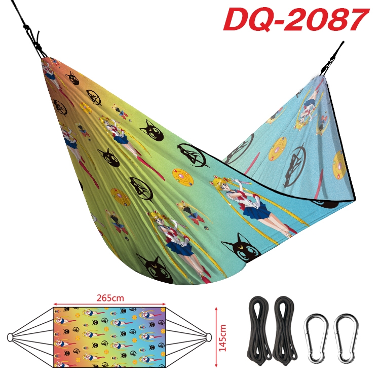 sailormoon Outdoor full color watermark printing hammock 265x145cm  DQ-2087