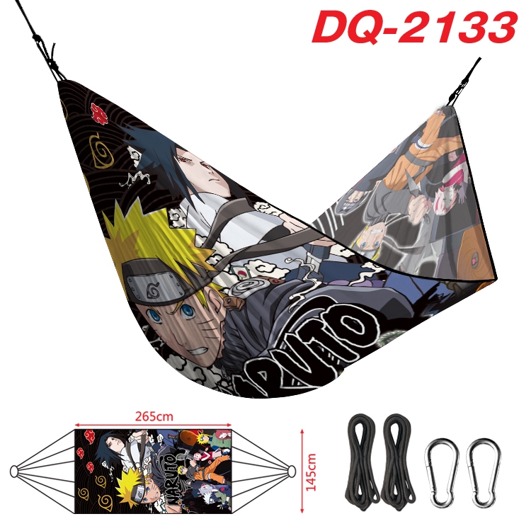 Naruto Outdoor full color watermark printing hammock 265x145cm DQ-2133