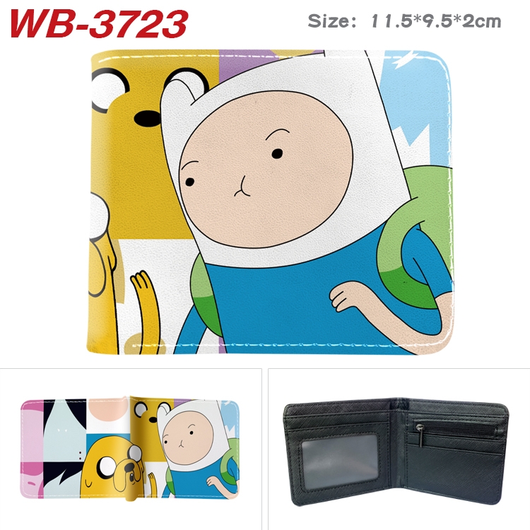 Adventure Time with Anime color book two-fold leather wallet 11.5X9.5X2CM WB-3723A