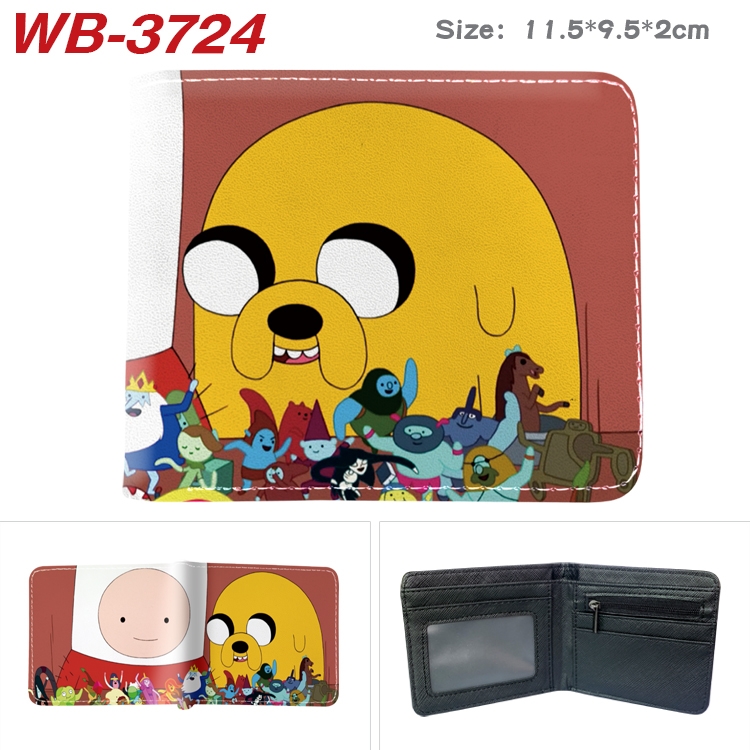 Adventure Time with Anime color book two-fold leather wallet 11.5X9.5X2CM  WB-3724A