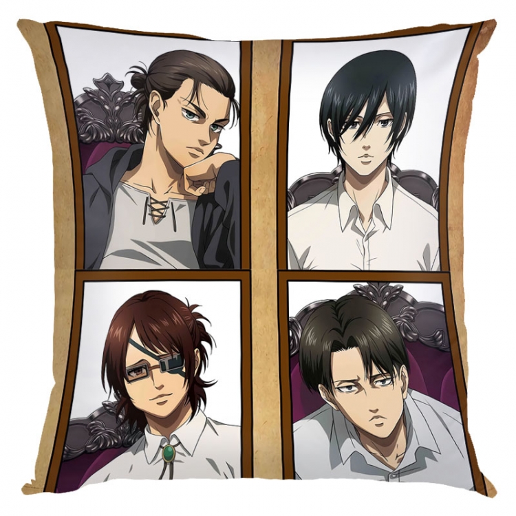 Shingeki no Kyojin Anime square full-color pillow cushion 45X45CM NO FILLING  J12-342