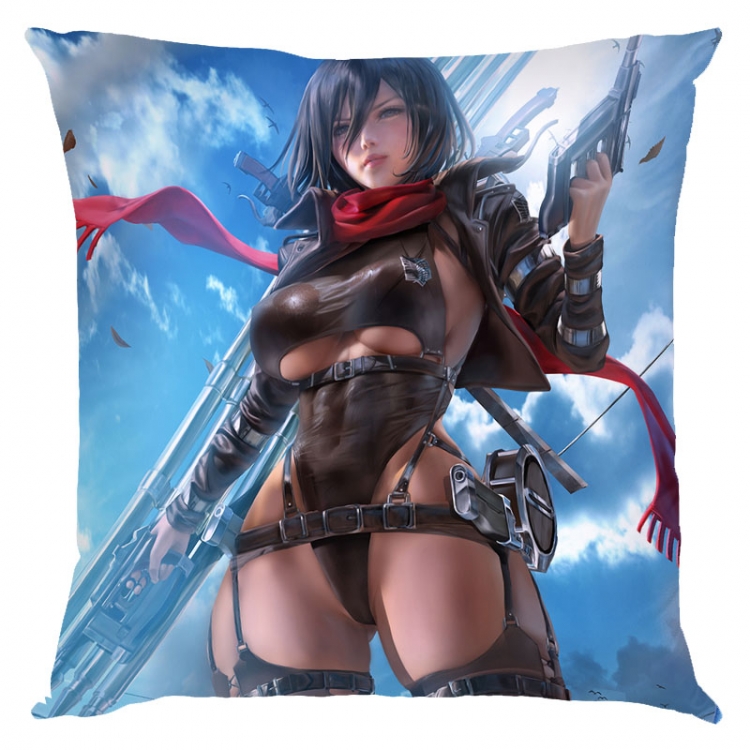 Shingeki no Kyojin Anime square full-color pillow cushion 45X45CM NO FILLING  J12-331