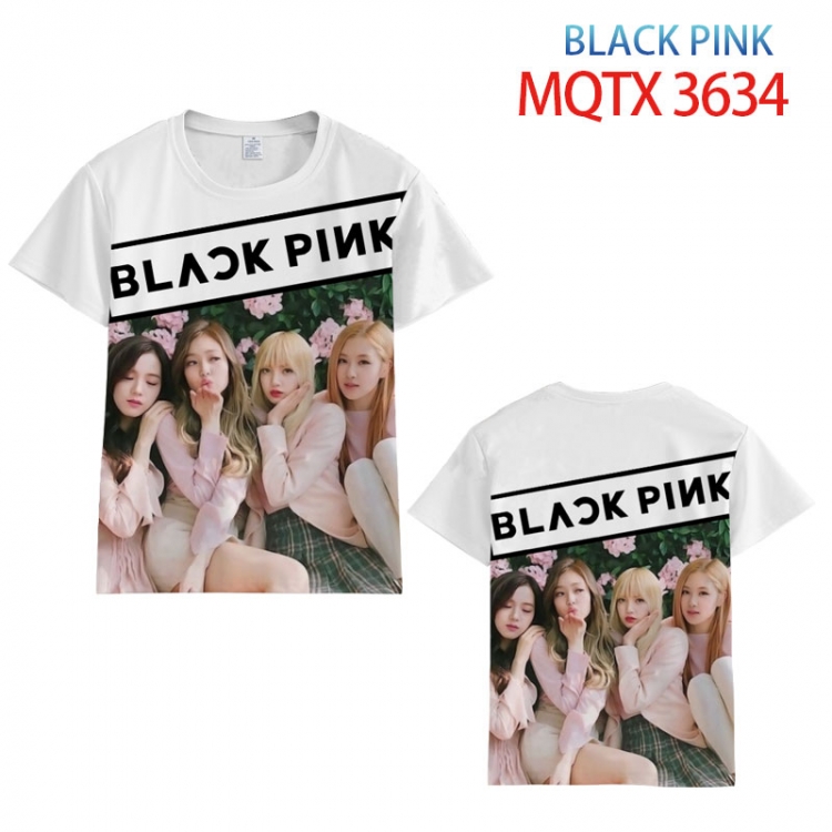 BLACK PINK full color printed short-sleeved T-shirt from 2XS to 5XL MQTX-3634