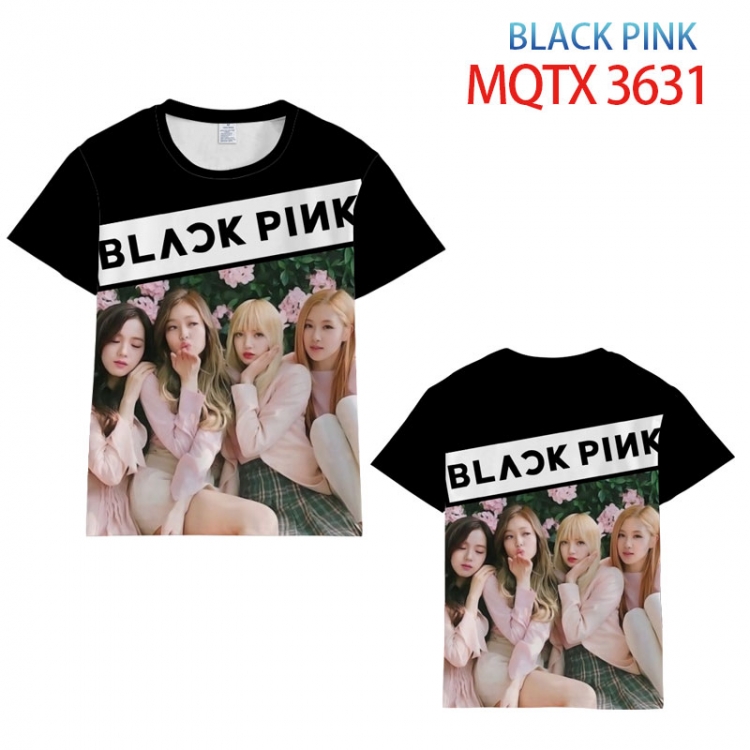 BLACK PINK full color printed short-sleeved T-shirt from 2XS to 5XL MQTX-3631