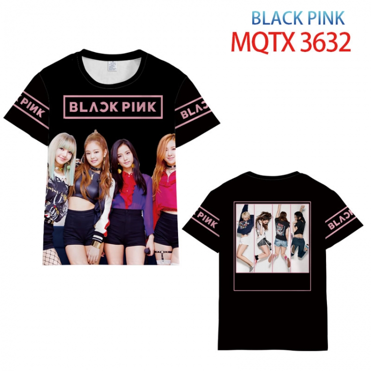 BLACK PINK full color printed short-sleeved T-shirt from 2XS to 5XL MQTX-3632