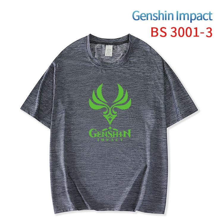 Genshin Impact ice silk cotton loose and comfortable T-shirt from XS to 5XL  BS-3001-3