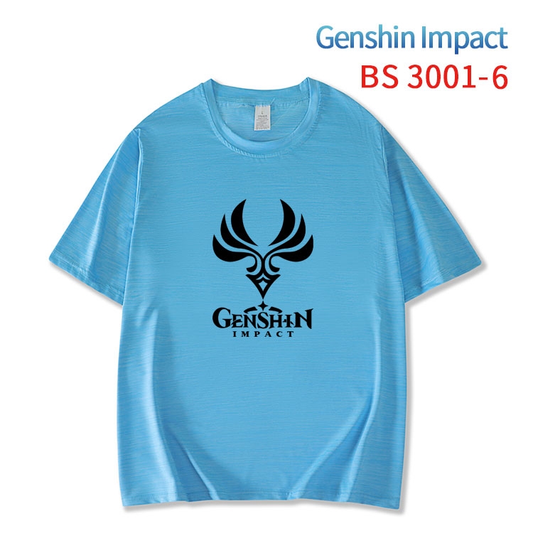 Genshin Impact ice silk cotton loose and comfortable T-shirt from XS to 5XL BS-3001-6