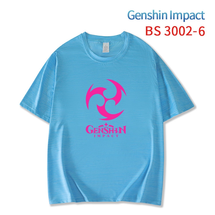 Genshin Impact ice silk cotton loose and comfortable T-shirt from XS to 5XL BS-3002-6