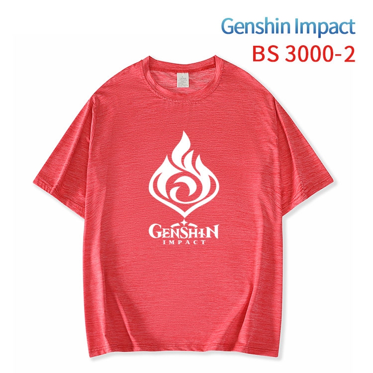 Genshin Impact ice silk cotton loose and comfortable T-shirt from XS to 5XL BS-3000-2