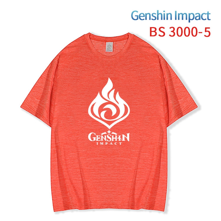 Genshin Impact ice silk cotton loose and comfortable T-shirt from XS to 5XL  BS-3000-5