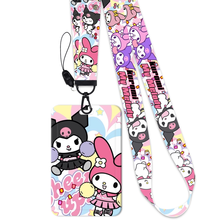 Melody Kulomi mix Black buckle anime short hand strap card holder 45cm price for 2 pcs