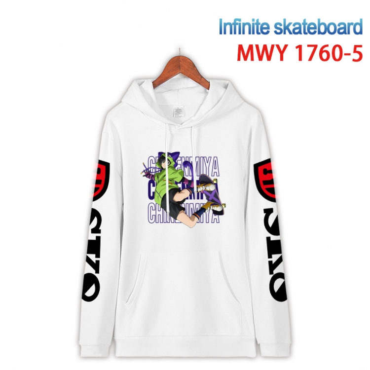 SK∞ Cartoon Sleeve Hooded Patch Pocket Cotton Sweatshirt from S to 4XL  MWY-1760-5