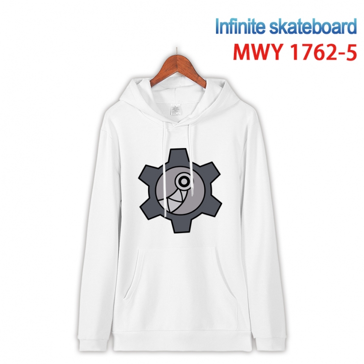 SK∞ Cartoon Sleeve Hooded Patch Pocket Cotton Sweatshirt from S to 4XL  MWY-1762-5