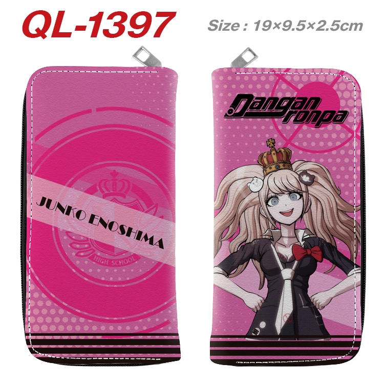 Dangan-Ronpa Anime pu leather long zipper wallet 19X9.5X2.5CM  QL-1397