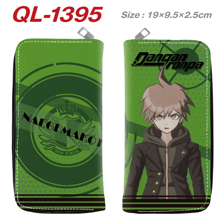 Dangan-Ronpa Anime pu leather long zipper wallet 19X9.5X2.5CM QL-1395