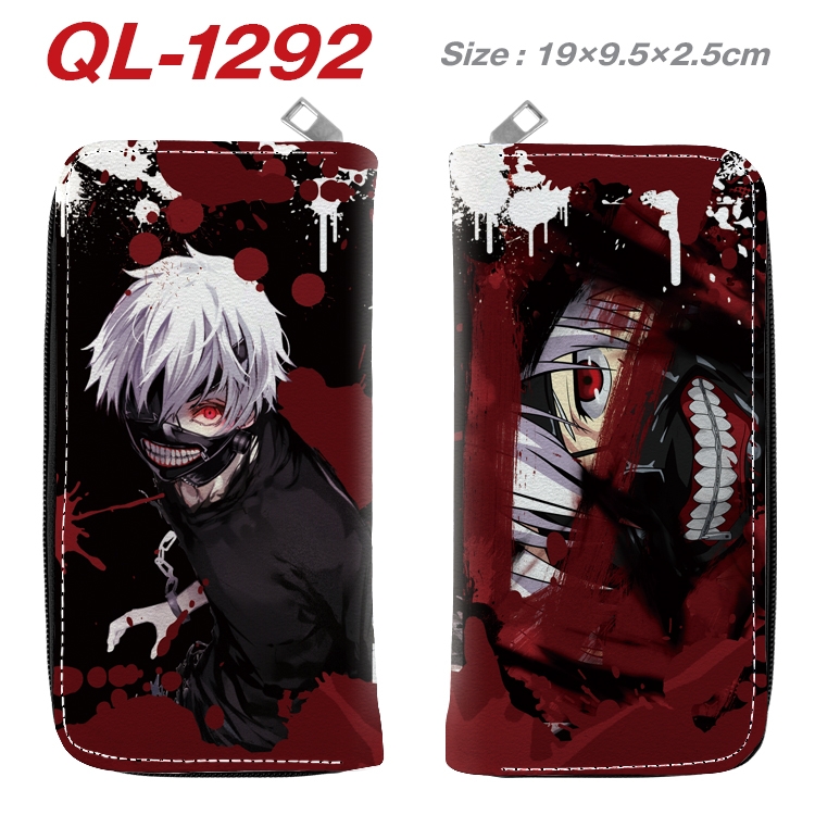 Tokyo Ghoul Anime pu leather long zipper wallet 19X9.5X2.5CM QL-1292
