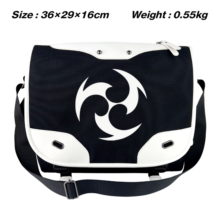 Genshin Impact Anime waterproof nylon shoulder messenger bag schoolbag 36X29X16CM