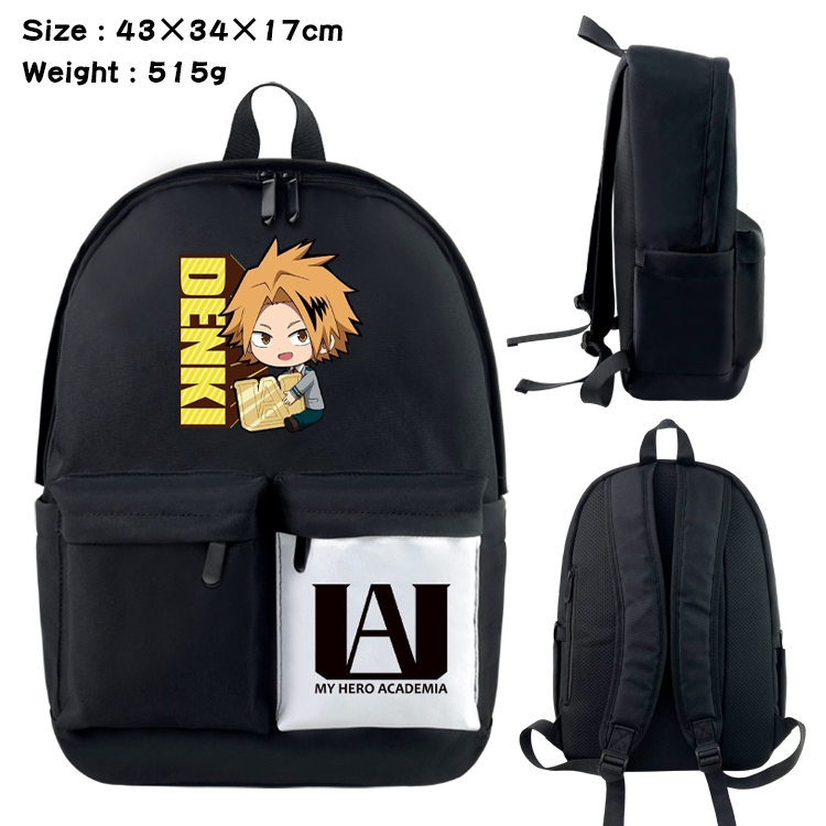 My Hero Academia Anime Black and White Double Spell Waterproof Backpack School Bag 43x34x17cm