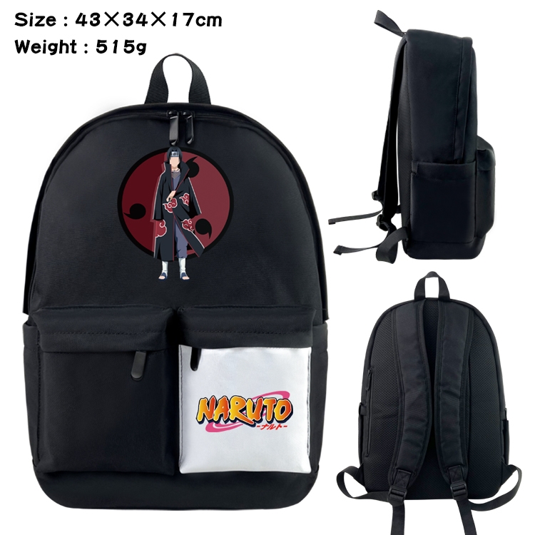 Naruto  Anime Black and White Double Spell Waterproof Backpack School Bag 43x34x17cm