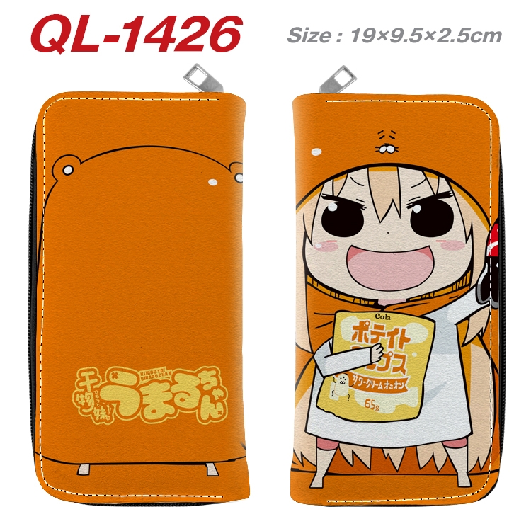 Himouto! Umaru-chan  Anime pu leather long zipper wallet 19X9.5X2.5CM QL-1426