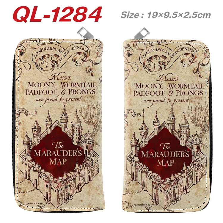 Harry Potter Anime pu leather long zipper wallet 19X9.5X2.5CM QL-1284