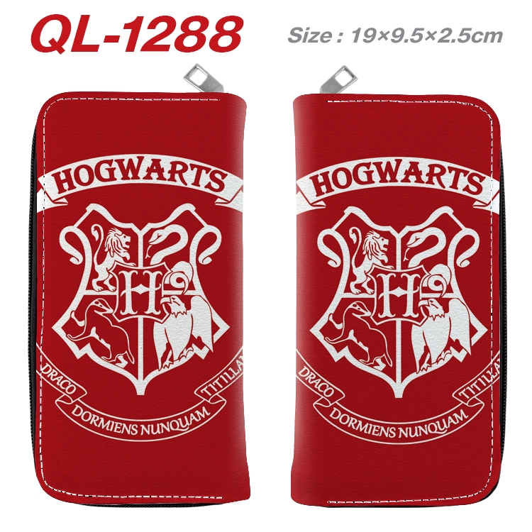 Harry Potter Anime pu leather long zipper wallet 19X9.5X2.5CM QL-1288