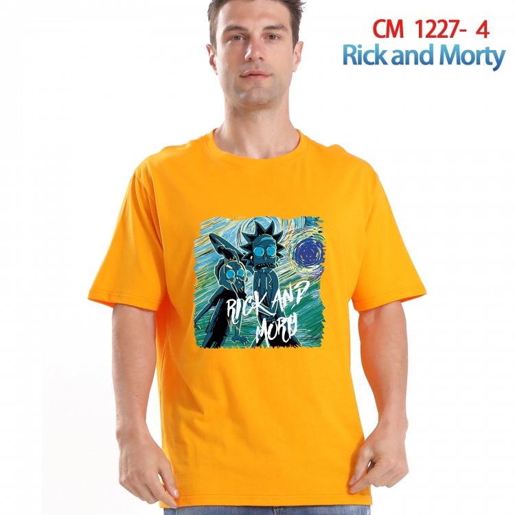 Rick and Morty Printed short-sleeved cotton T-shirt from S to 4XL  CM 1227 4