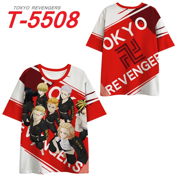 Tokyo Revengers  Anime Peripheral Full Color Milk Silk Short Sleeve T-Shirt from S to 6XL T-5508