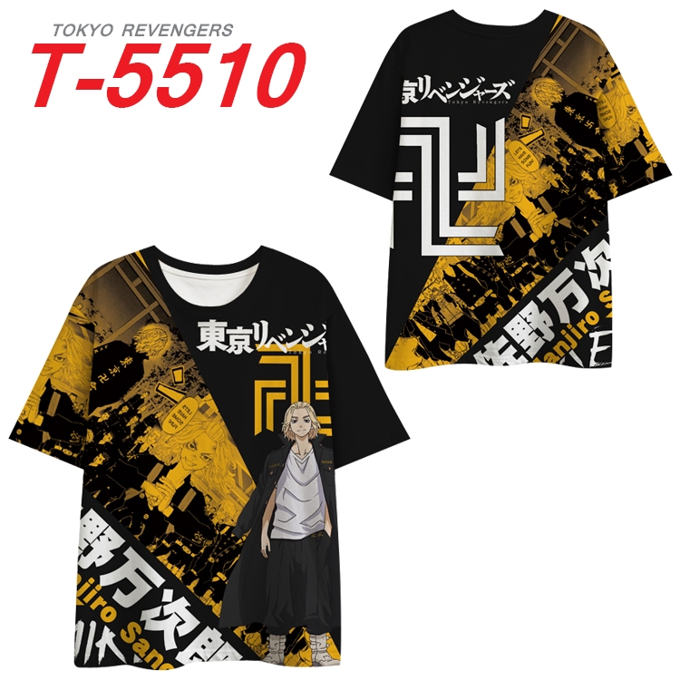 Tokyo Revengers  Anime Peripheral Full Color Milk Silk Short Sleeve T-Shirt from S to 6XL  T-5510