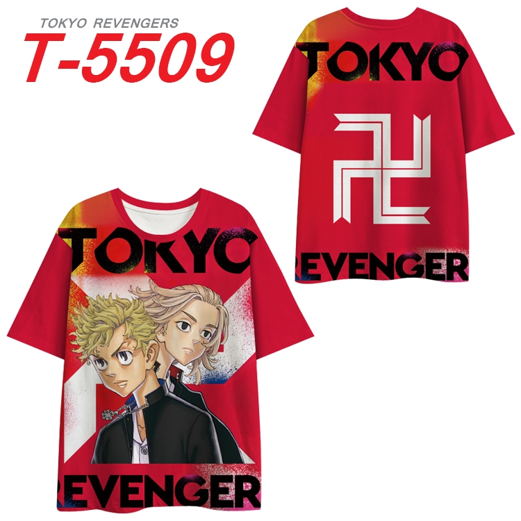 Tokyo Revengers  Anime Peripheral Full Color Milk Silk Short Sleeve T-Shirt from S to 6XL  T-5509