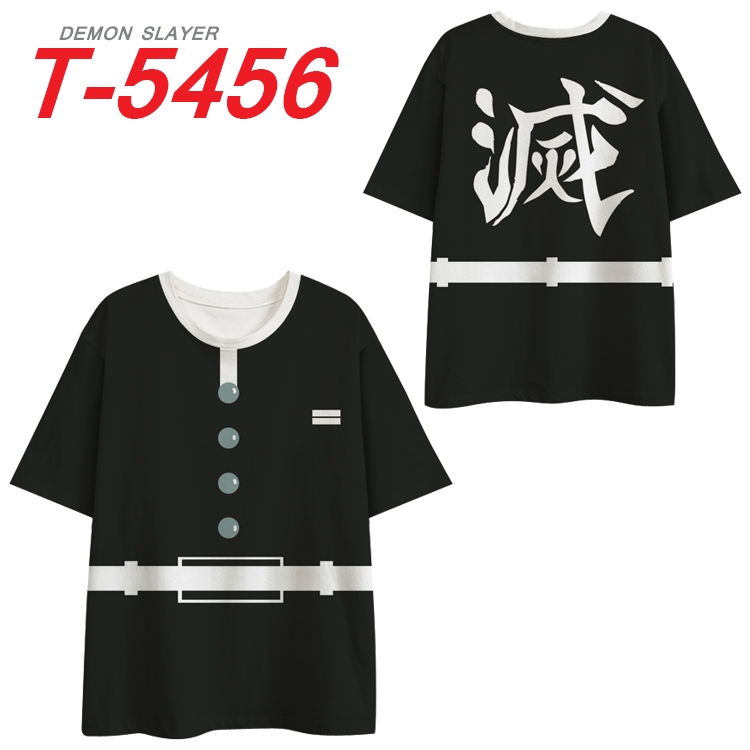 Demon Slayer Kimets Anime Peripheral Full Color Milk Silk Short Sleeve T-Shirt from S to 6XL  T-5456