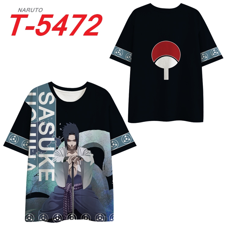 Naruto Anime Peripheral Full Color Milk Silk Short Sleeve T-Shirt from S to 6XL T-5472