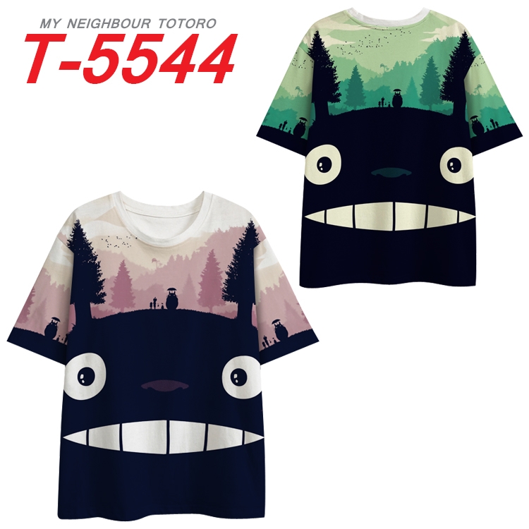 TOTORO Anime Peripheral Full Color Milk Silk Short Sleeve T-Shirt from S to 6XL T-5544