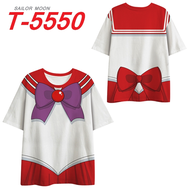 sailormoon Anime Peripheral Full Color Milk Silk Short Sleeve T-Shirt from S to 6XL  T-5550