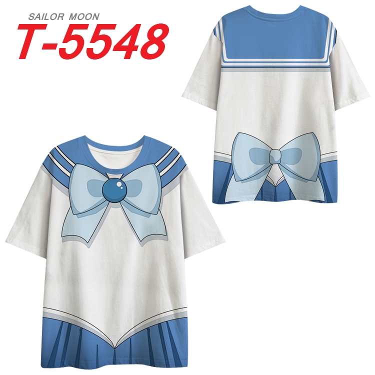 sailormoon Anime Peripheral Full Color Milk Silk Short Sleeve T-Shirt from S to 6XL T-5548